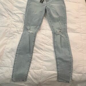 Light Blue Distressed Women's Jeans